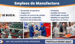 Trabajos en área de Producción, Operarios y Manufactura