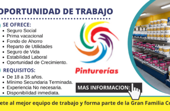 Pinturerias y Muros requiere mas personal