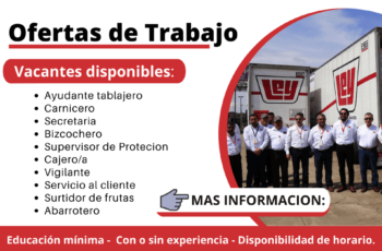 Cadena de supermercados Casa Ley busca personal