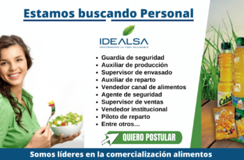 IDEALSA requiere colaboradores