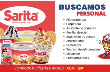 Heladerías Sarita - sigue reclutando mas personal