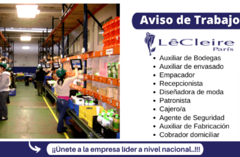 lecleire busca personal de trabajo