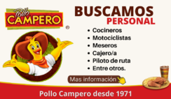 meseros, cocineros y repartidores – Pollo Campero