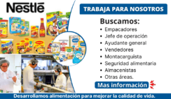 Nestlé - busca nuevos colaboradores para diferentes trabajos