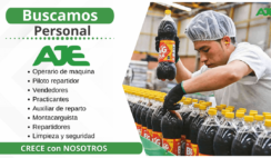 Empresa de bebidas - Grupo AJE requiere personal