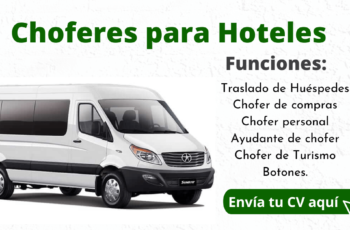 chofer para trabajo en hoteles