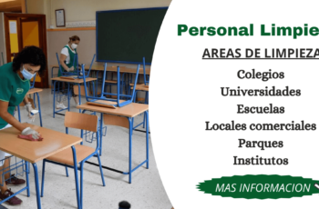 trabajos de limpieza en colegios
