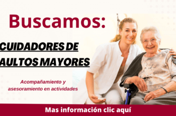 trabajos de cuidadores de adultos mayores o tercera edad